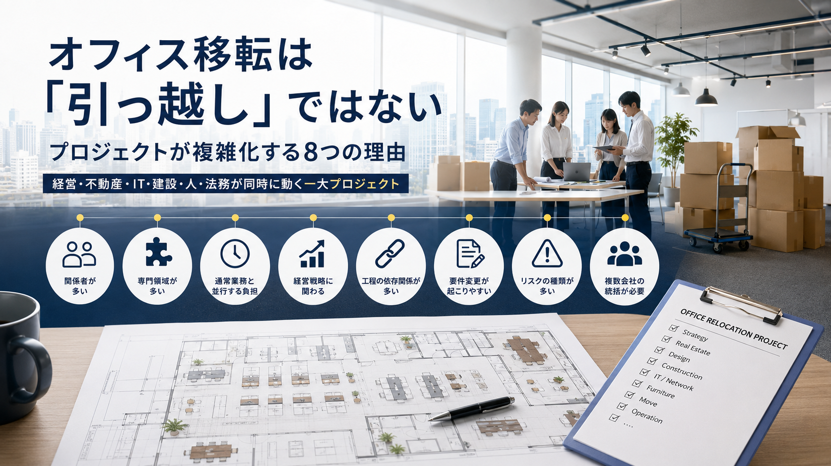 オフィス移転が「大掛かりな引っ越し」だと思っていると、高確率で失敗する理由。